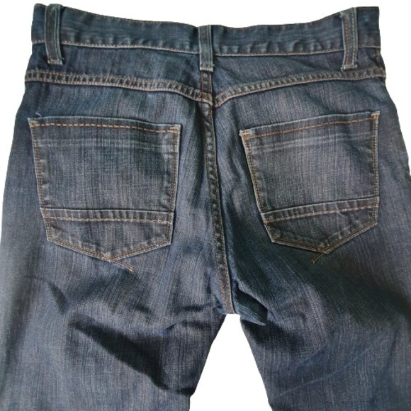 Mens Size 30R L31 Dark Blue Denim Straight Leg Jeans - Picture 4 of 7